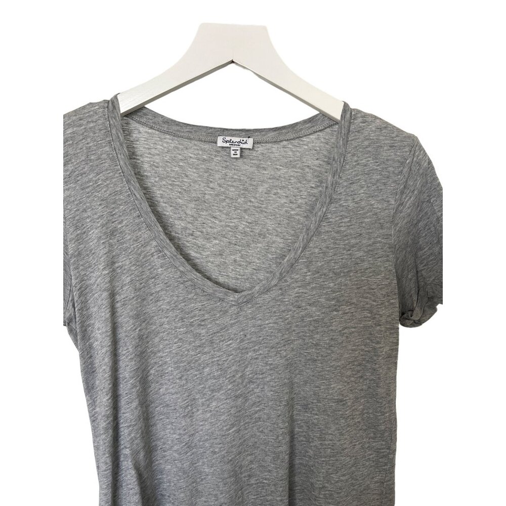Splendid Heather Grey V-Neck Basic Tee Lightweigh… - image 2
